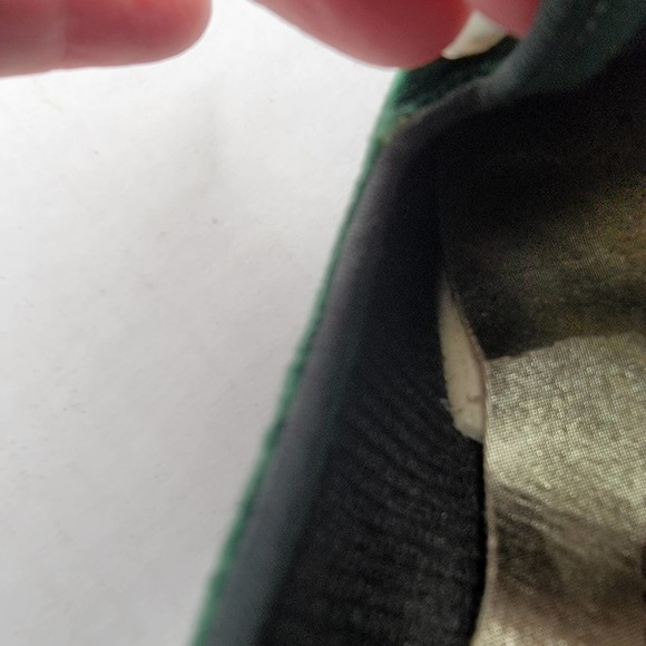 C. Webb Co. Velvet Green Heels Women's Size 7M  2" Kitten Heel Slip On Vintage - Picture 13 of 16